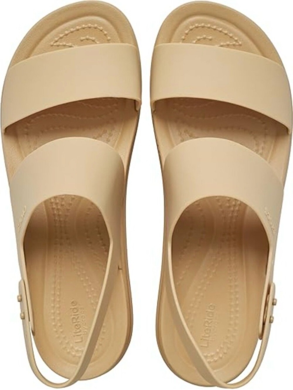 CROCS Women's Tan Platform Slingback Sandal - Picture 2 of 5